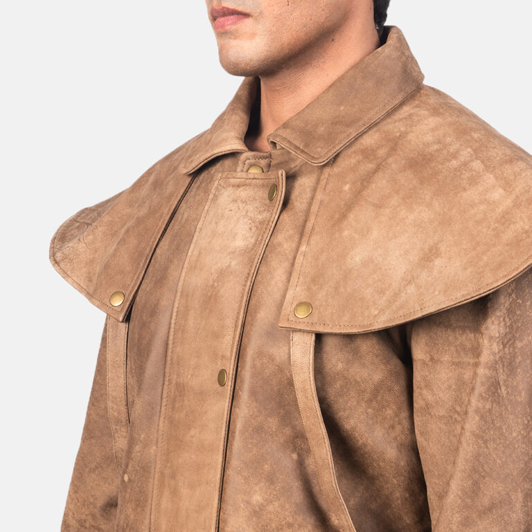 Mens Maverick Brown Leather Duster4657-8-1557053578097